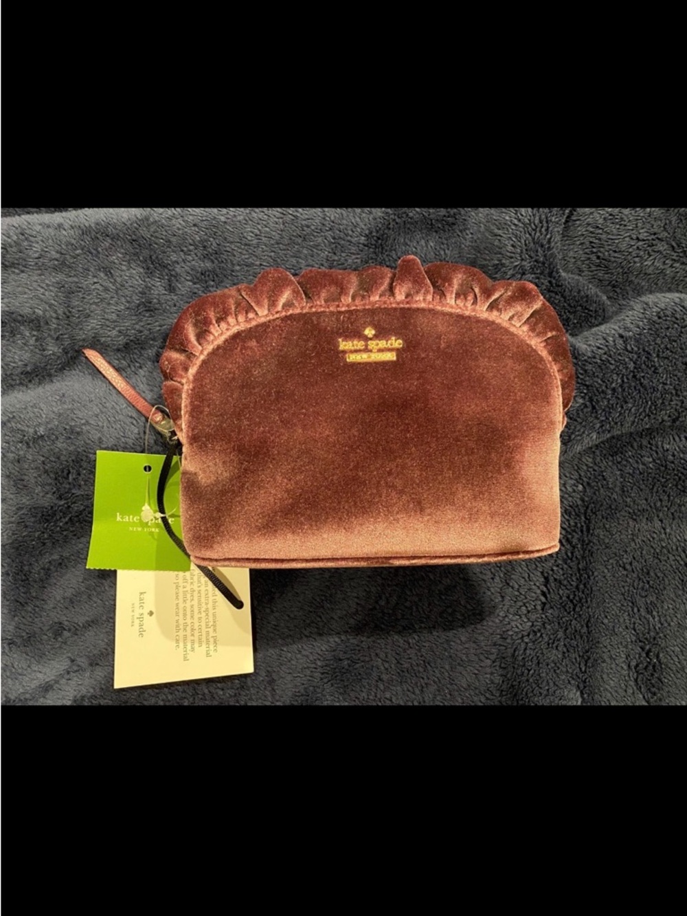 Kate Spade Deep Plum Velvet Mini Marcy Bag